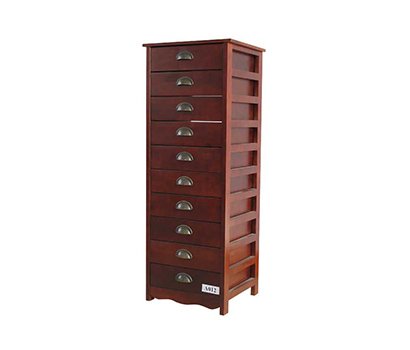 Wooden Storage Cabinet With 10 Drawers