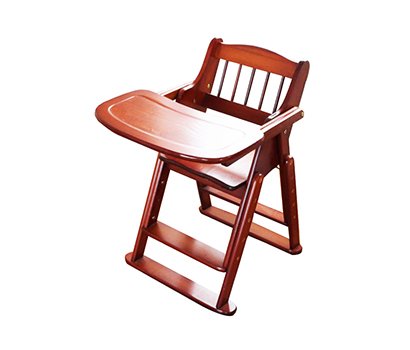 High wooden baby chair