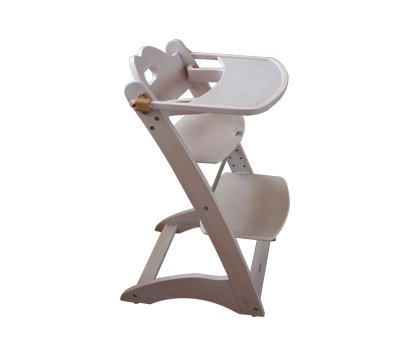 High wooden baby chair