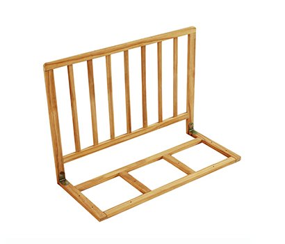 Short foldable bed gate natural