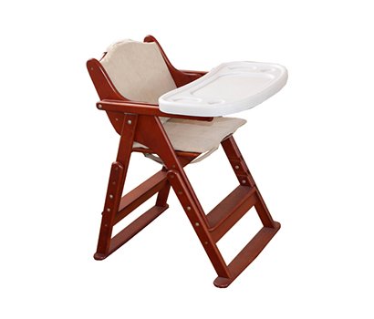 High wooden baby chair