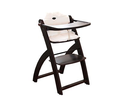 High wooden baby chair