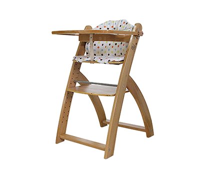 High wooden baby chair