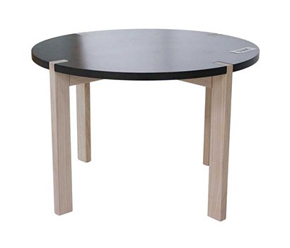 round wooden coffee table