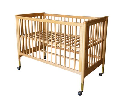 Copper leg baby cot